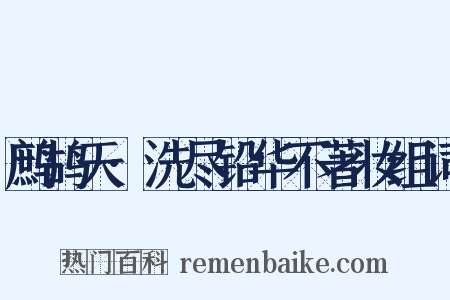 鹧鸪天·洗尽铅华不著妆组词是什么意思的图片
